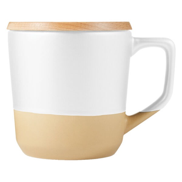 16.5oz Boston Ceramic Mug With Wood Lid Thumbnail