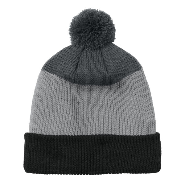 Cozy Striped Pom Beanie Thumbnail