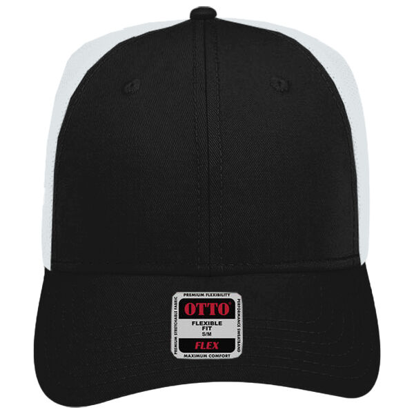 OTTO CAP® OTTO FLEX® Fitted 6 Panel Low Profile Mesh Back Trucker Hat Thumbnail