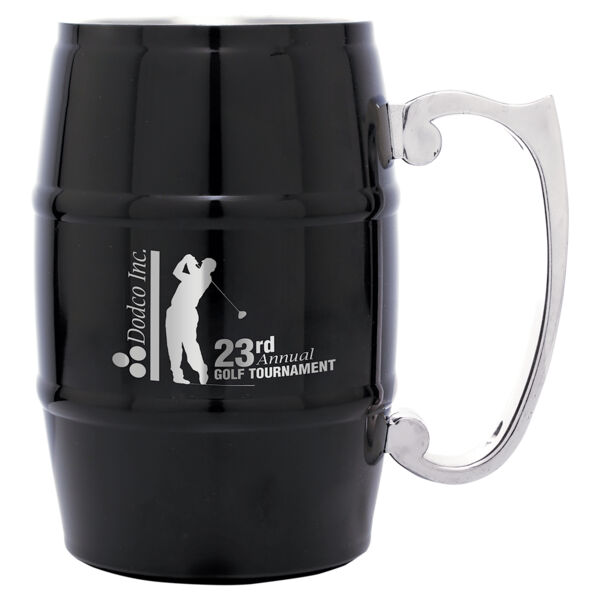 17 oz. Engravable Barrel Mug with Handle Thumbnail